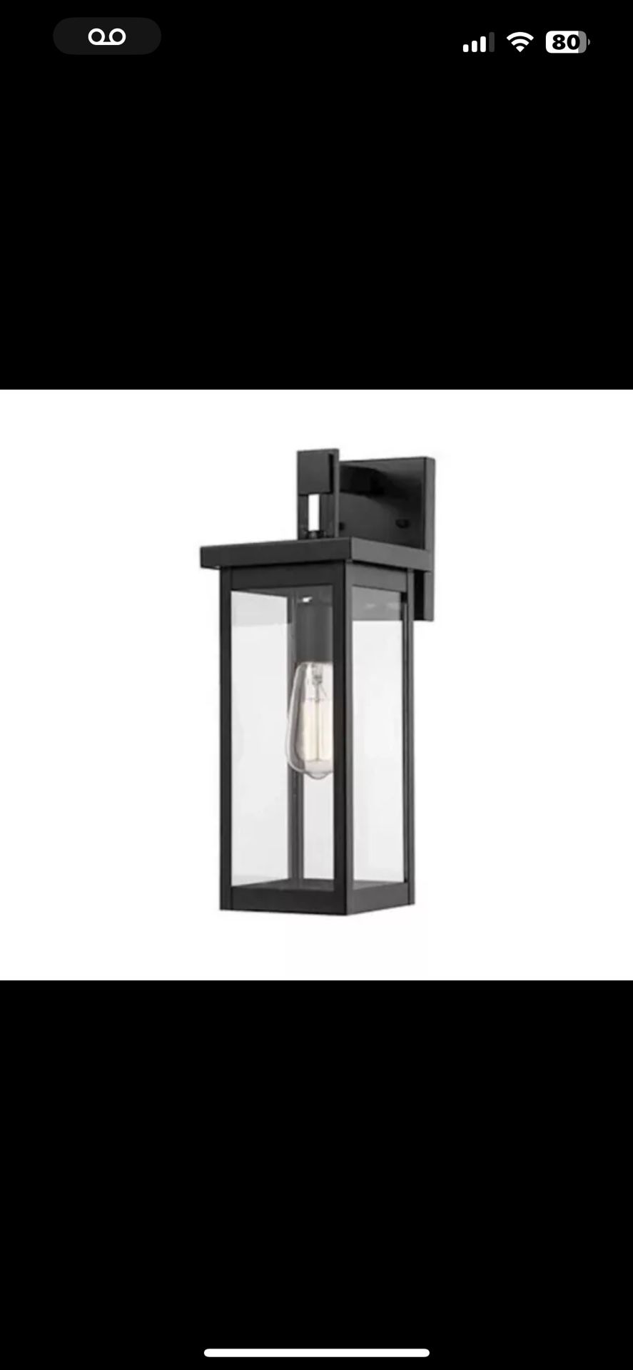 Millennium Lighting 1-Light Powder Coat Black Outdoor Wall-Light Sconce 2601-PBK