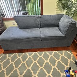 Blue Fabric Couch 