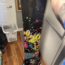 Used Burton Mayhem 158 Cm Men's Snowboard  W Button Bag 