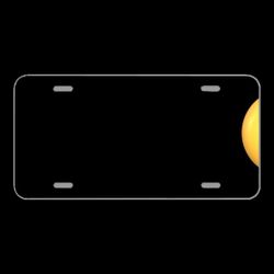 License Plate Novelty Car Front yellow smiley