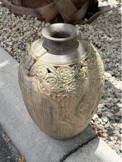 Vintage Studio Art Pottery Grecian Style Floor Vase