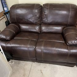 Leather Recliner Couch 
