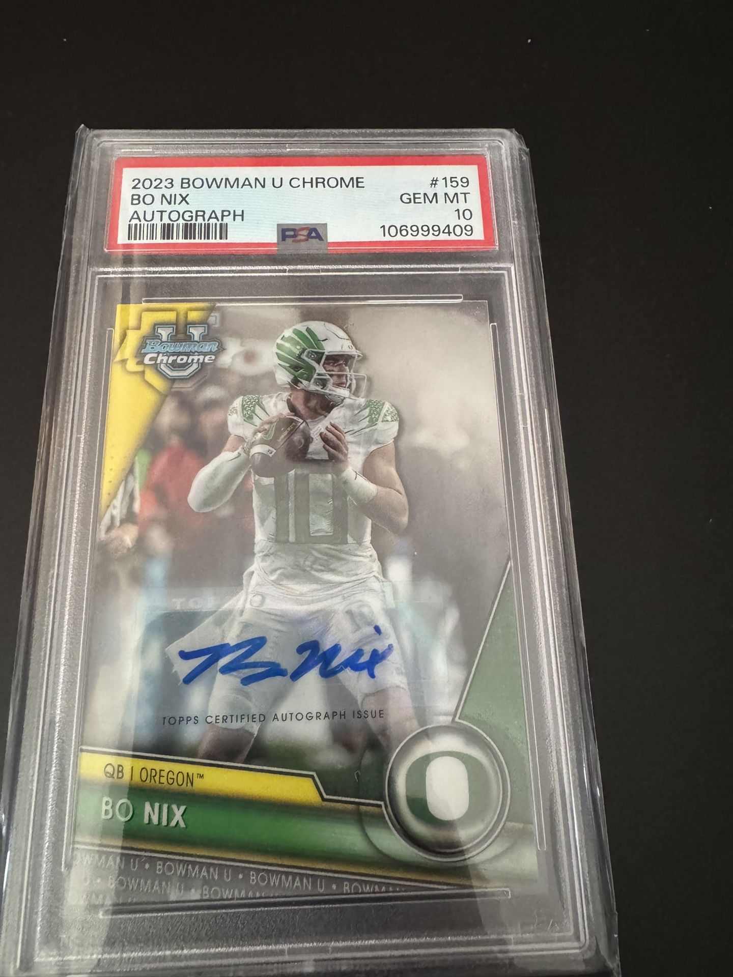 2023 Bowman U Chrome Bo Nix Auto