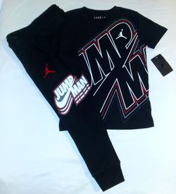 Jordan Boys Youth 2pc Jumpman Jogger & Tee Set- Small 