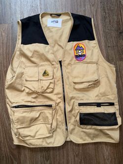 SNS Utility Vest Tan Multi-Pocket Zip Vest