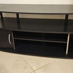  Stand TV Wood Up 55" with 2 Doors and Shelves -  Mueble Tv con 2 Puertas 