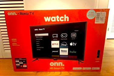 Onn. 32 inch HD LED Roku Smart TV with Remote & TV mount