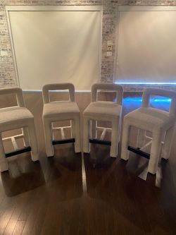 Cream Boucle Counter Stools (selling as set of 4)