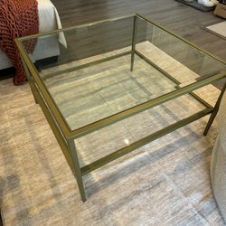 Glass coffee table