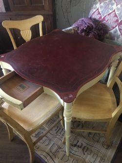 Vintage Game Table with 3 Chairs from The Beacon Hill Collection