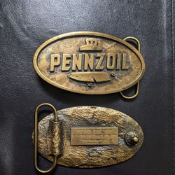 Belt Buckle PENNZ OIL 