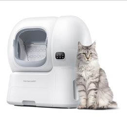 Homerunpet Self Cleaning Litter Box - 106L Ultra Large Automatic Cat Litter Box with Physical Anti-Pinch Safety, Auto Refill & One-Click Litter Replac