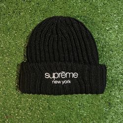 Supreme New York Black Beanie