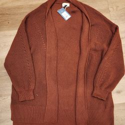 Brand New Brown Cardigan Womens 