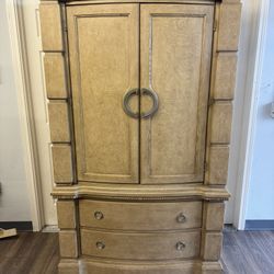 Oversized 2 Piece Armoire Cabinet Hutch Stand