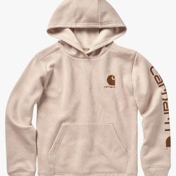 Carhartt Youth Hoodie Fleece Pullover Sweatshirt Size 5 Malt Beige