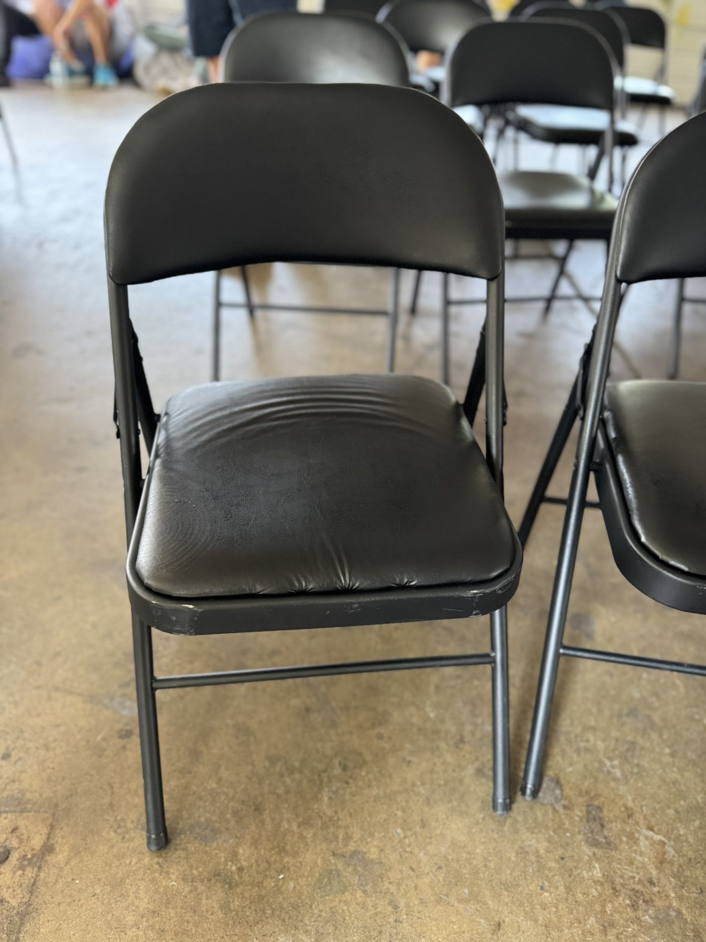 40 Cosco Black Folding Chairs – Padded Seat (Indoor Use)