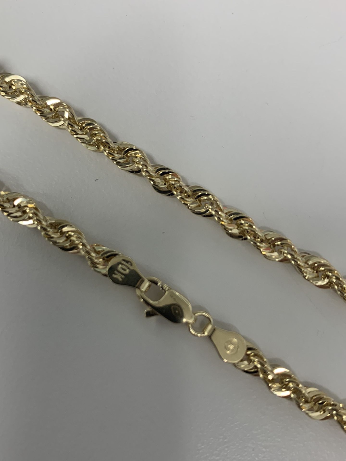 10kt Yellow Gold Rope Chain 24”