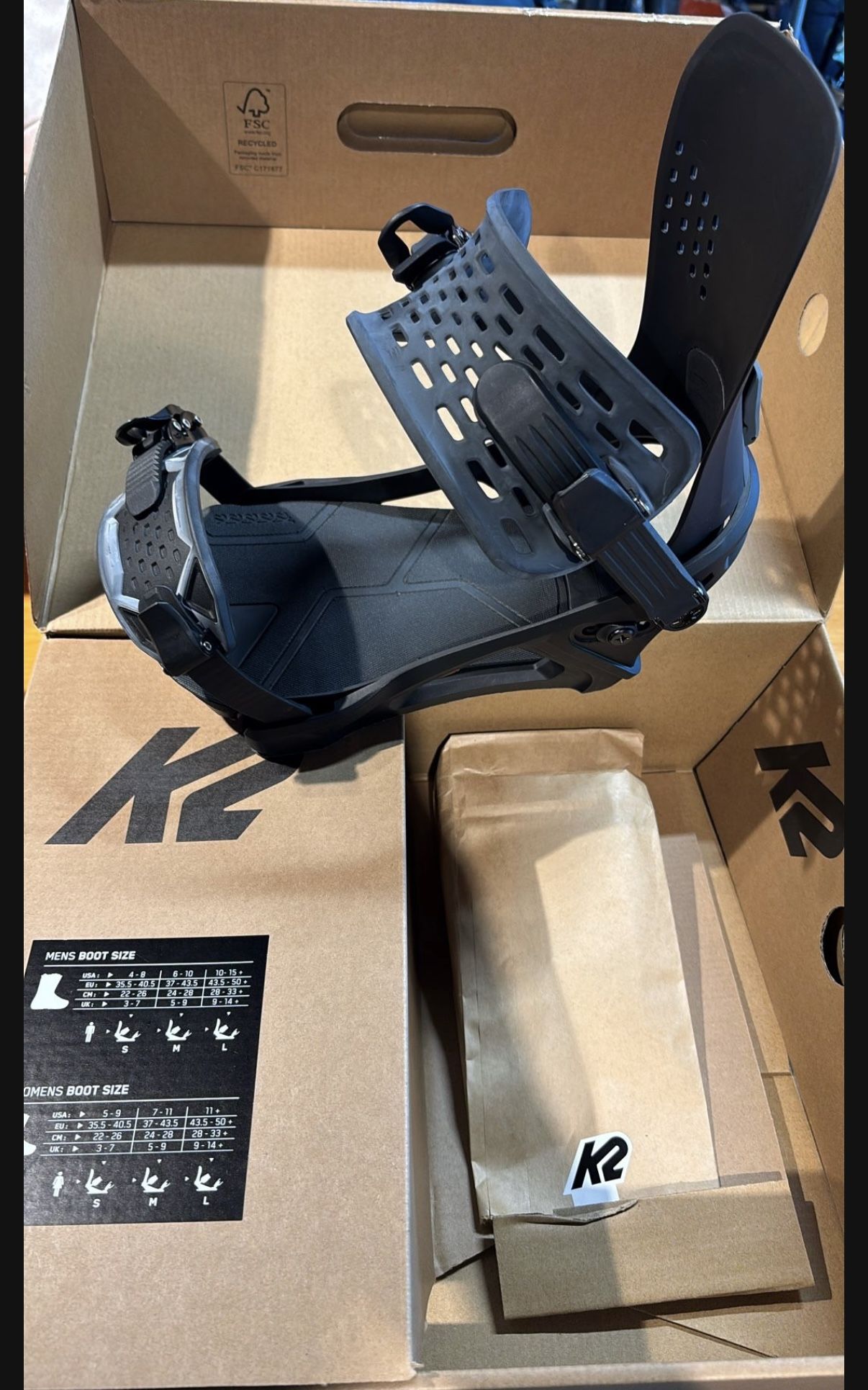 K2 Edition Snowboard Bindings New In Box. Size M