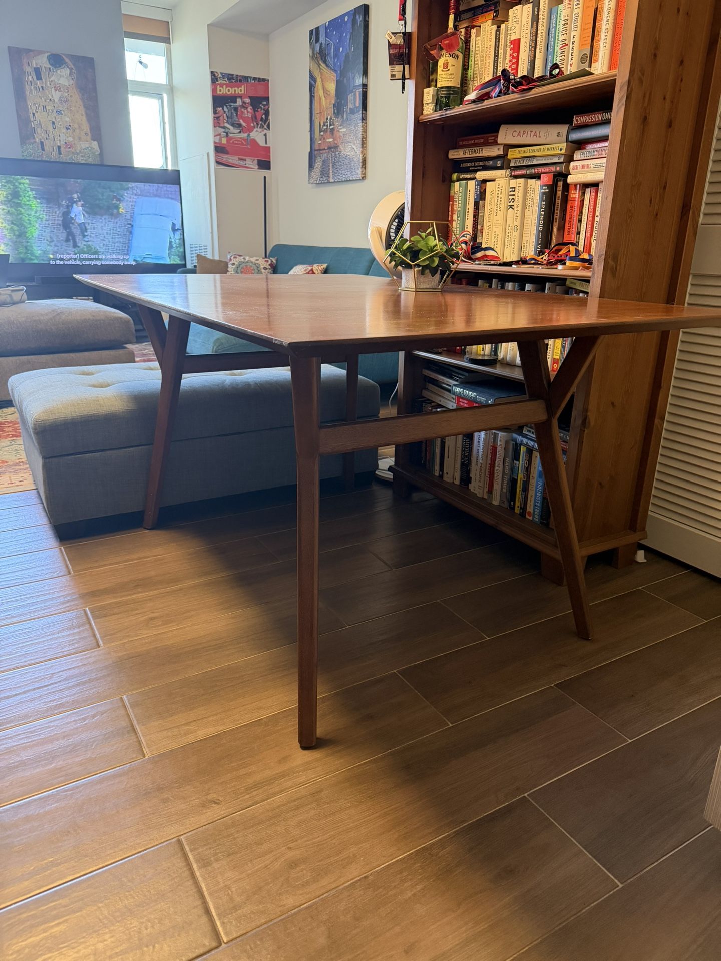 Table - West Elm - Mid Century - Acorn - 60”-80”