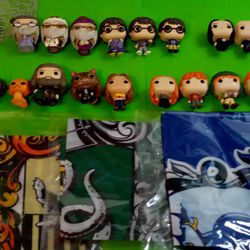 Harry Potter Mini Funko Pop Collection & Hogwarts Flags