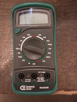 Tested Commercial Electric Model MAS830B Digital Multimeter T1 No Testing Wires