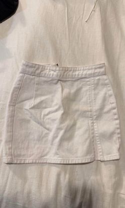 White jean skirt
