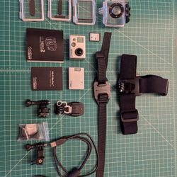 📸 GoPro Hero2 Action Camera Kit – WiFi Adapter + Waterproof Case + Mounts Included