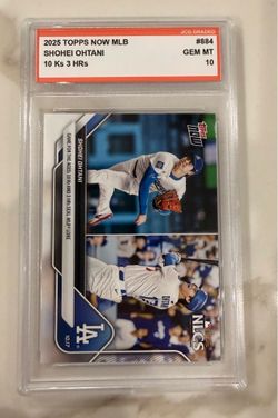 2025 Topps Now - NLCS Shohei Ohtani #884 /253309 10ks 3 HRs Graded Gem Mint 10