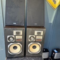 Kenwood JL-640W Floor Standing Speakers Pair Vintage HiFi Home Audio SEE PHOTOS