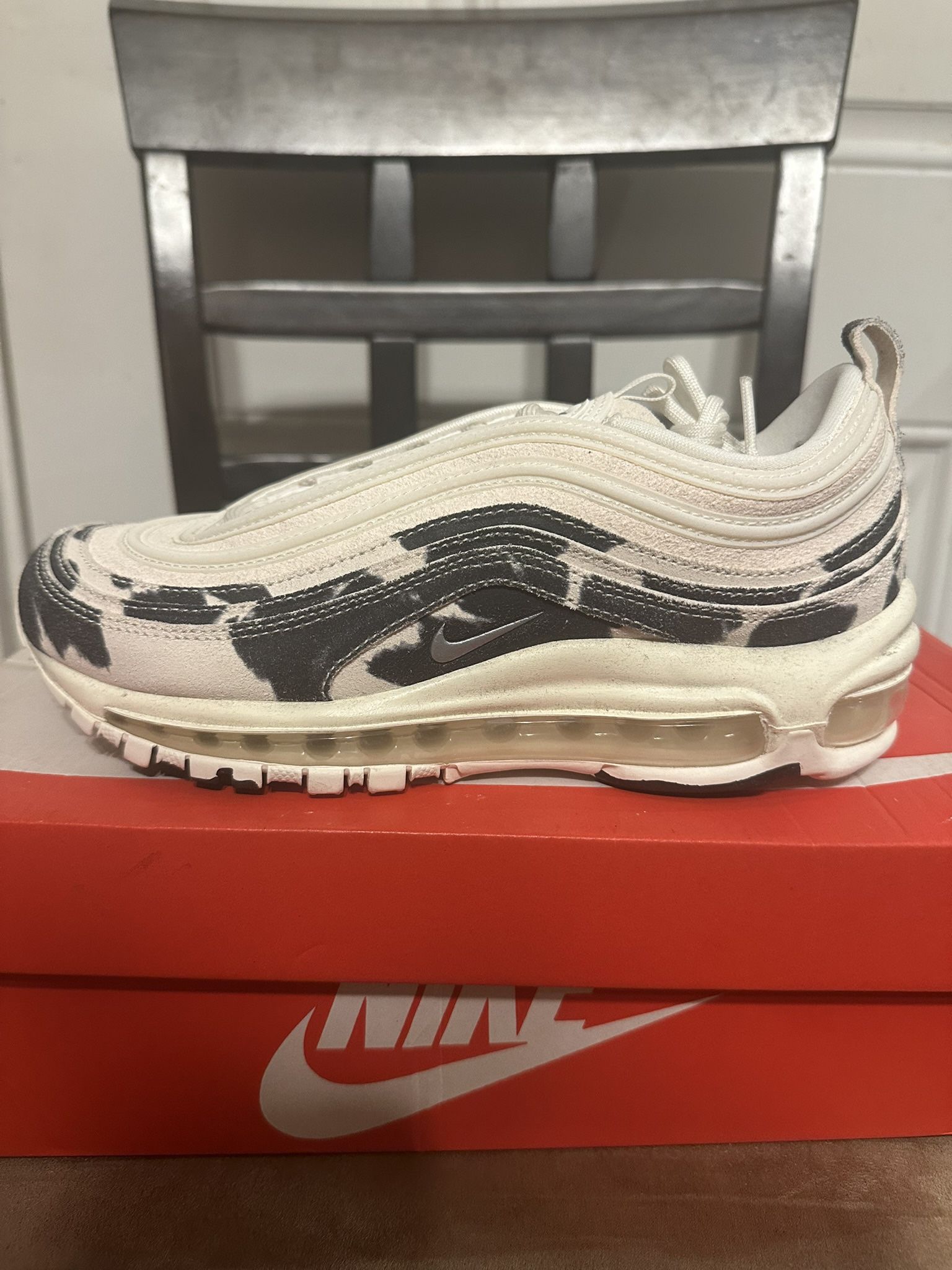Brand new Woman’s Nike Air Max 97 Cow Print Size 7.5 with box