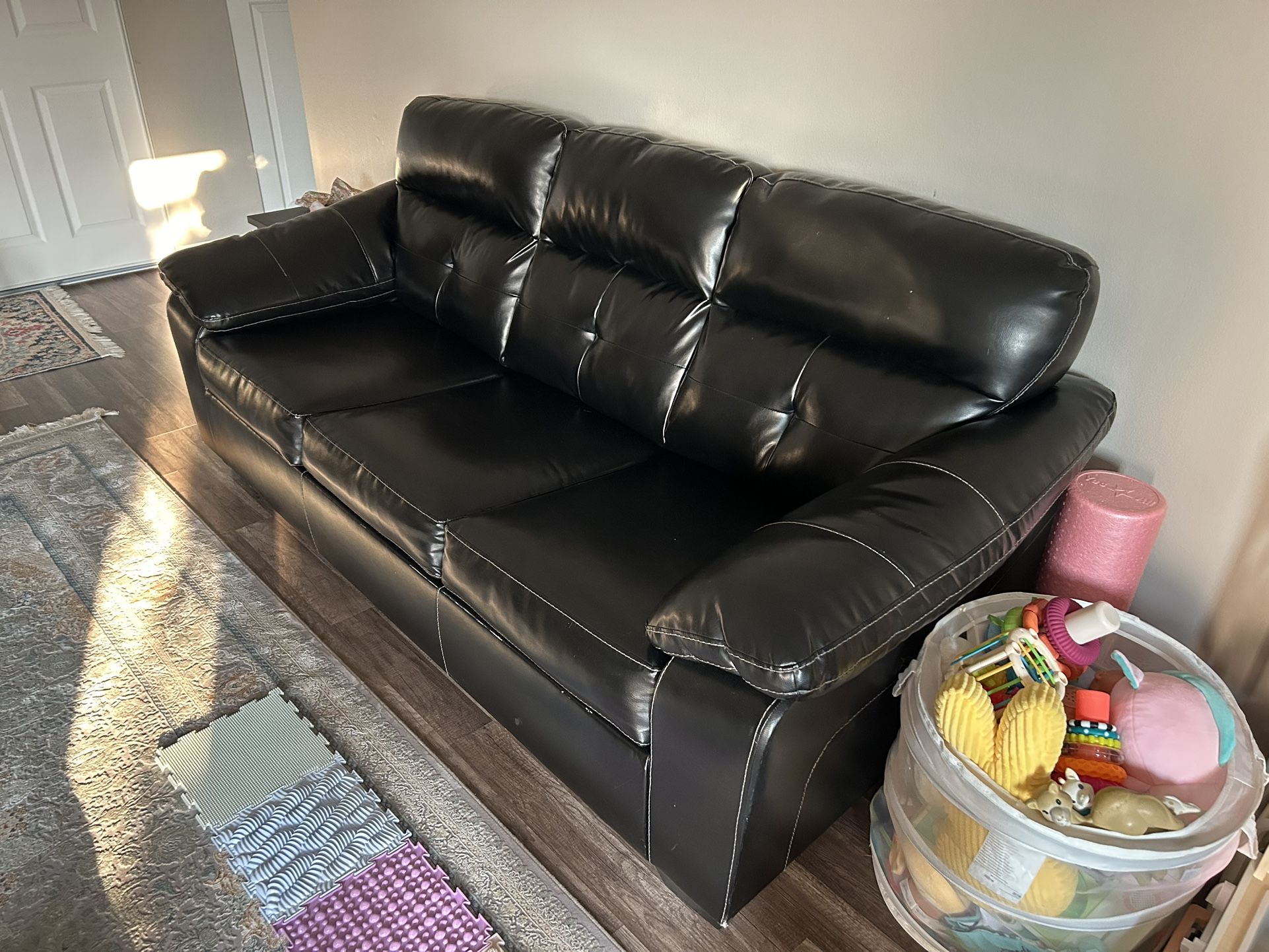 Black Faux Sofa