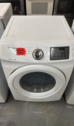 Samsung Front Load Dryer – Sensor Dry, White, Clean