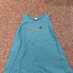GIRLS KIDDIECATS 1 PIECE SIZE 5/6T NASSAU BAHAMAS BLUE DRESS