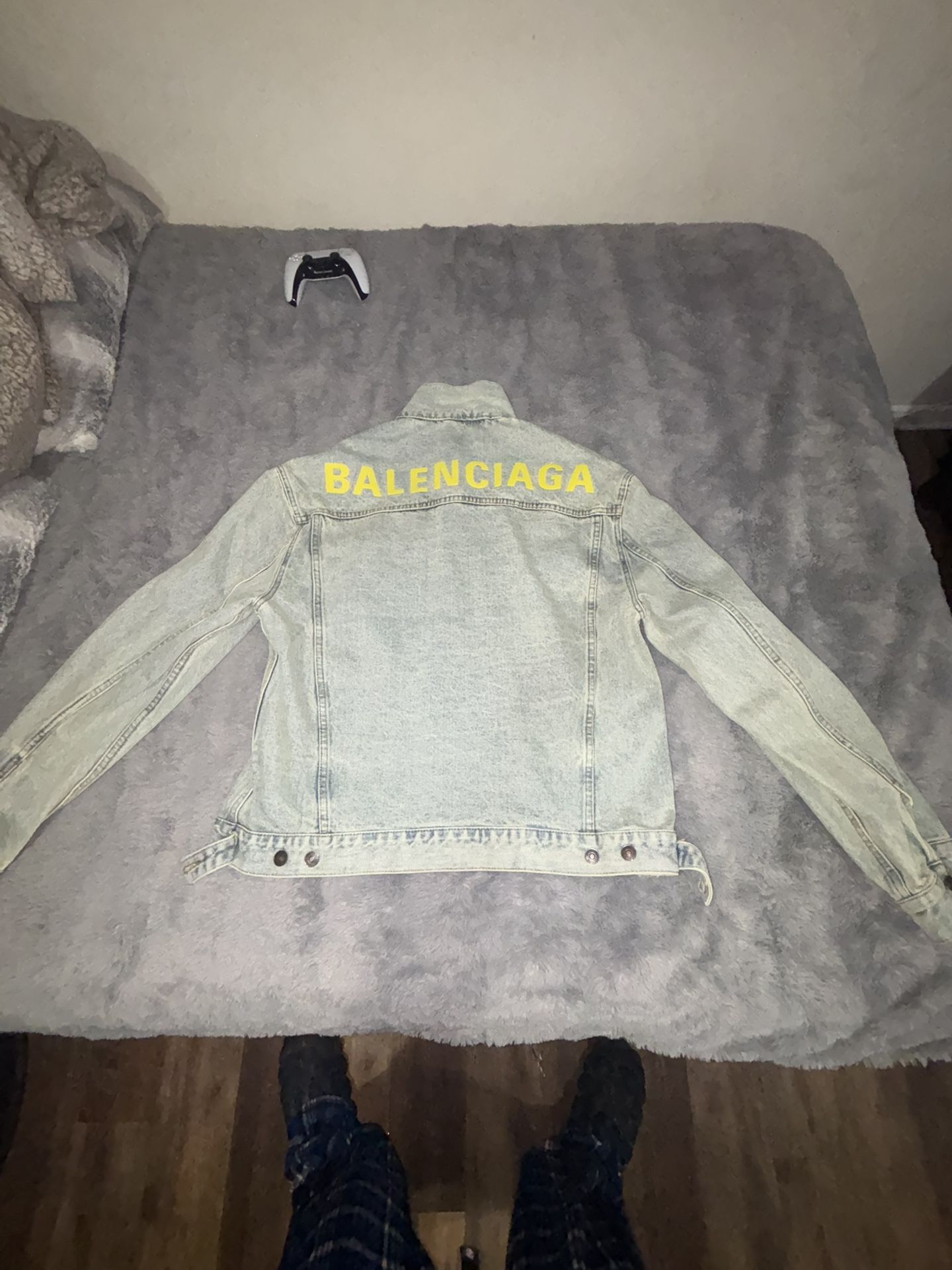 Balenciaga Logo Jean Denim Jacket
