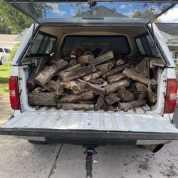 Truck Bed Of Split Firewood 