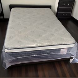 Full Size Mattress Pillow Top 14” Inches  Excellent Comfort Also Available: Twin, Queen And King New From Factory With Its Plastic Same Day Delivery 