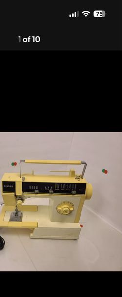 Vtg Singer 6215C Free Arm Zig-Zag Portable Electric Sewing Machine no Pedal UNTEDTED
