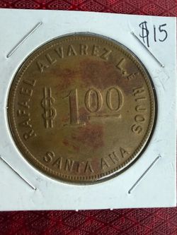 El Salvador 🇸🇻 Rafael Alvarez L.E. Hijos Santa Ana Token Coin