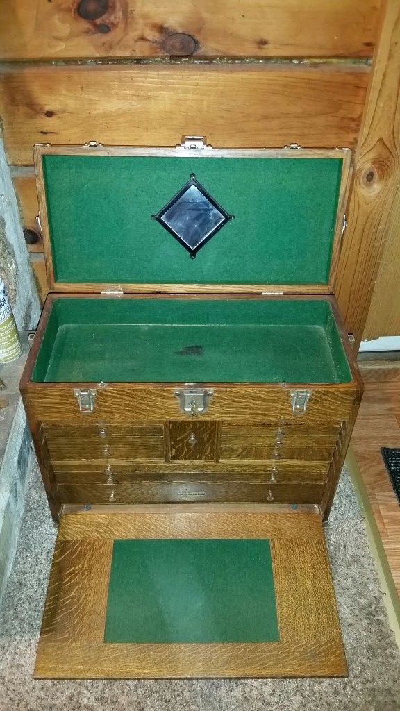 Vintage Gerstner & sons 042 wooden machinist tool box