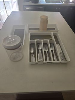 Kitchen silverware and trays