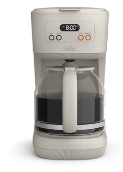 bella 12 Cup Programmable Drip Coffee Maker with Glass Carafe, Oatmilk (leer descripción)