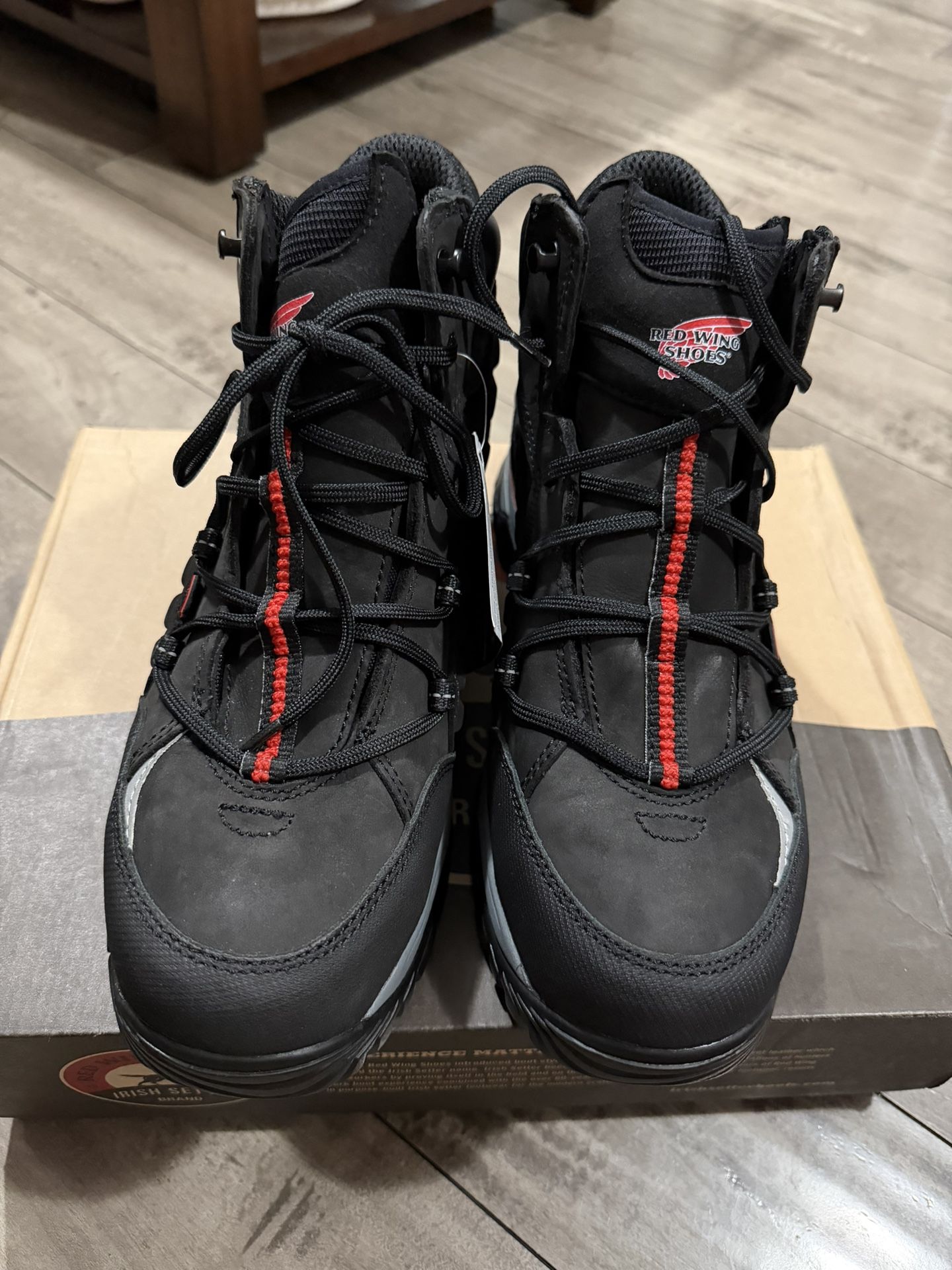 NEW Red Wing Flex Force 6671 Black Aluminum Safety Toe Hiking Boots - Men's 9.5 (E2/W2)