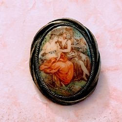 Vintage Antique Art Deco Filigree Brooch Pin