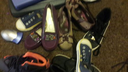 Tons of girl clothes and shoes