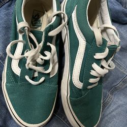 Vans Green With White Suede 