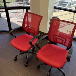 2 Fabric Office Chairs – $80 for Both