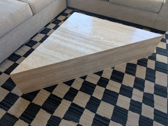Travertine coffee table