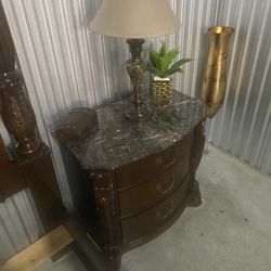 King Size Bedroom Set Marble Top 