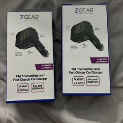 ZGear FM Transmitter And Fast Charge Car Charger 